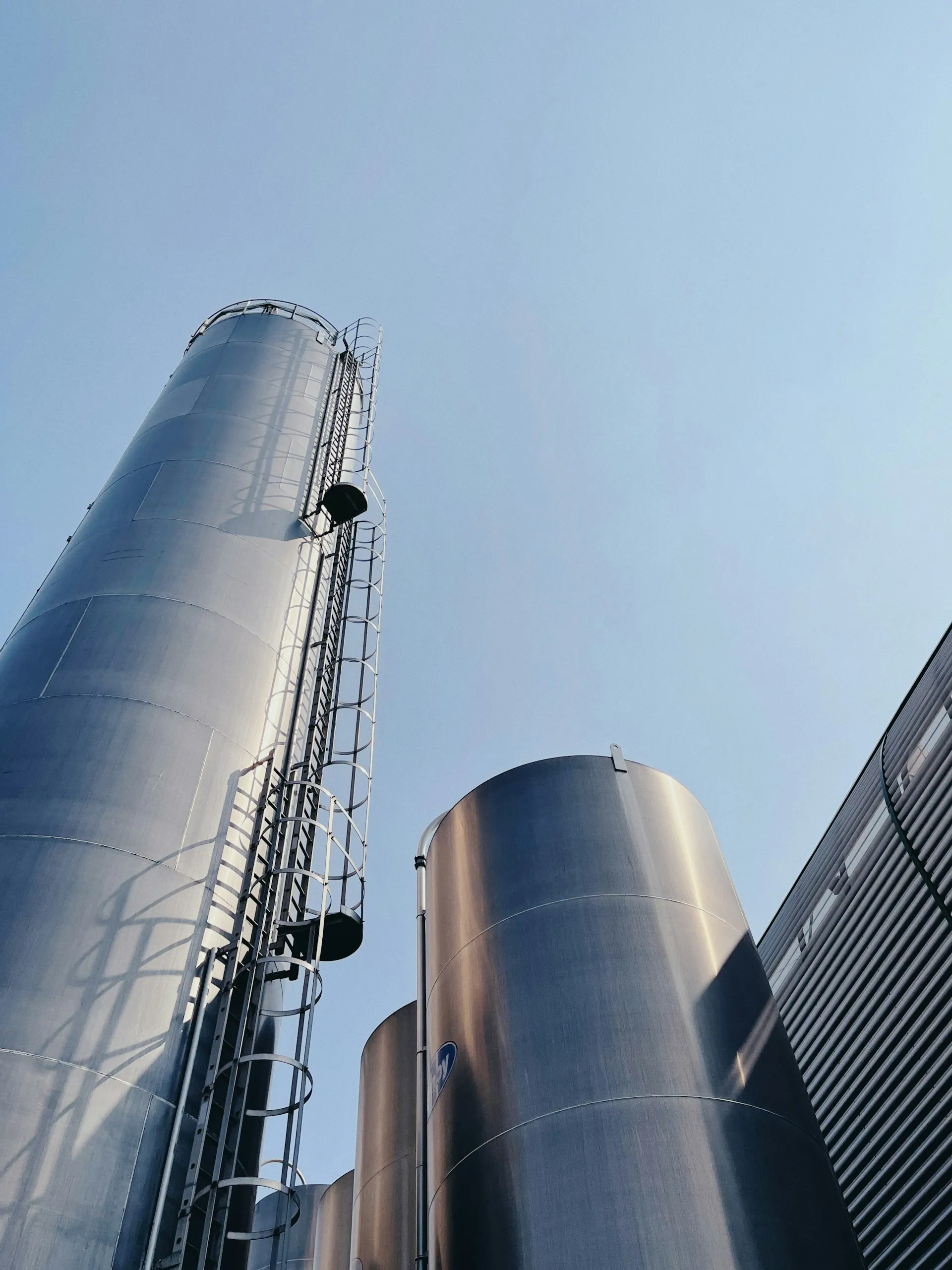 Metal structures view from the bottom.